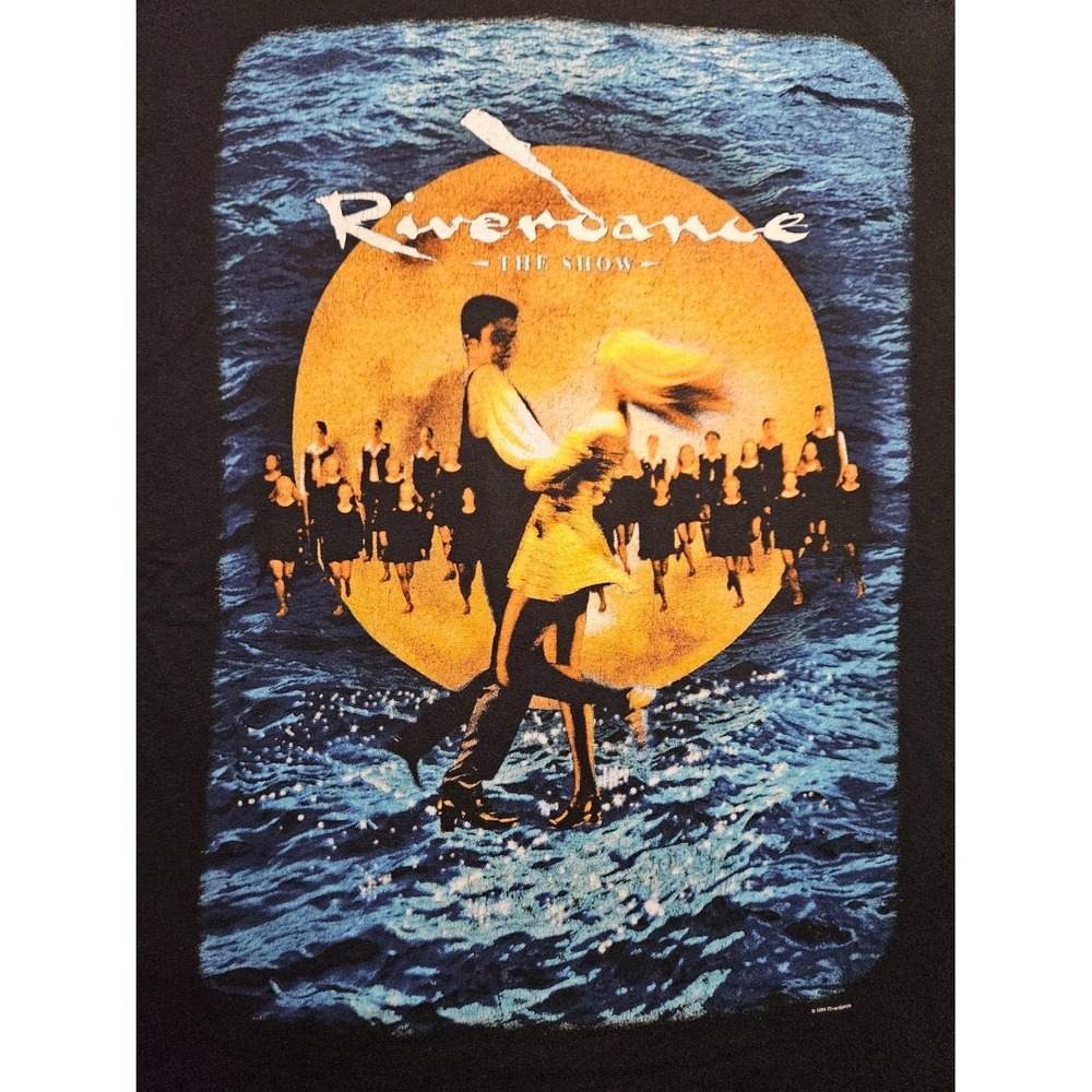 Delta Riverdance The Show T-Shirt Men XL Black Cotton 1990s Vintage Used - Picture 3 of 9